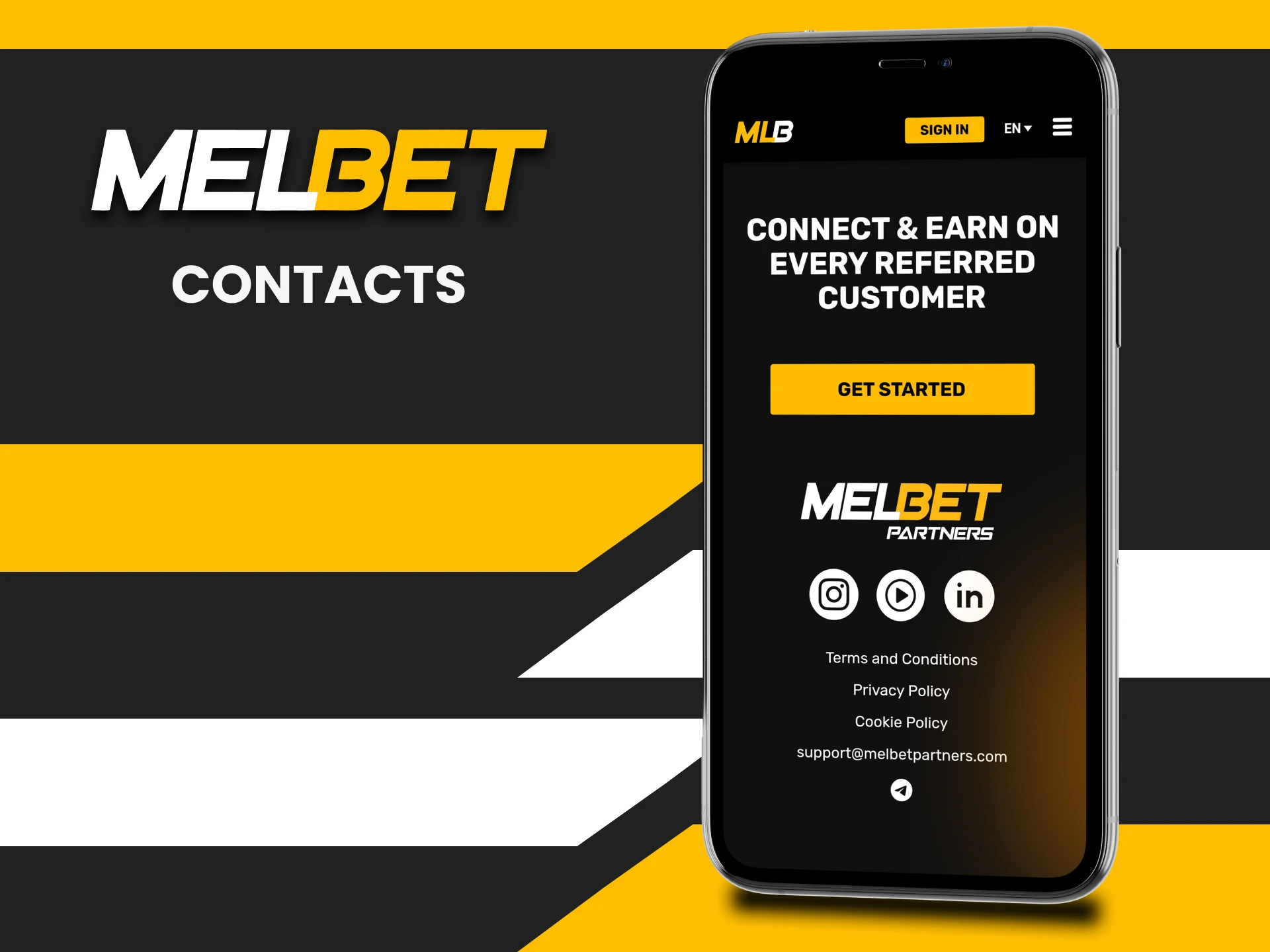 You can always contact Melbet regarding the affiliate program.