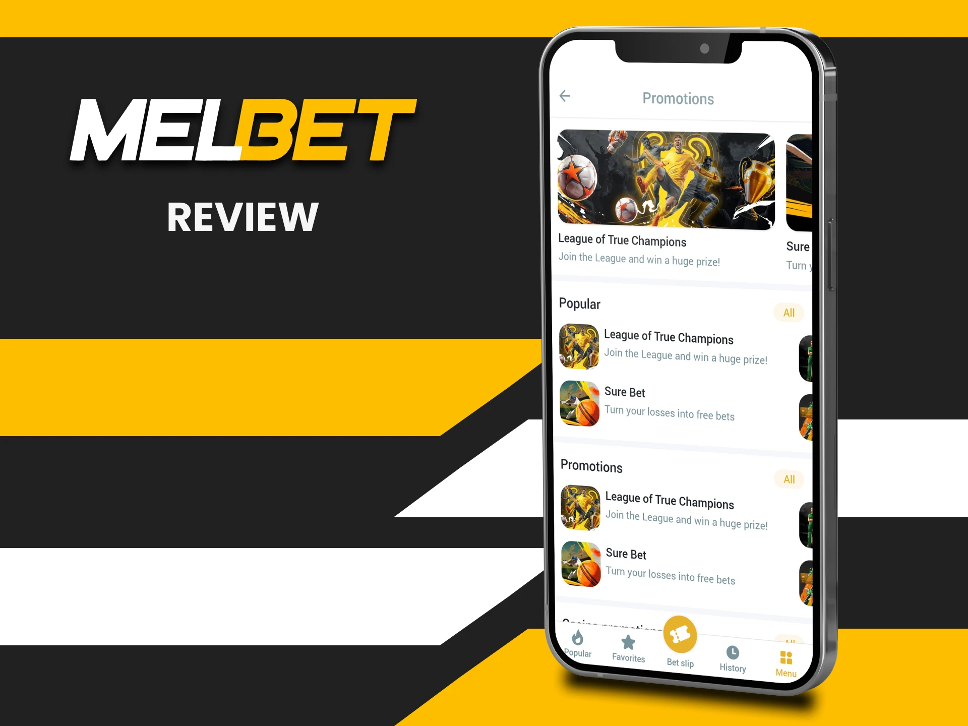 Check out the list of bonuses from Melbet.