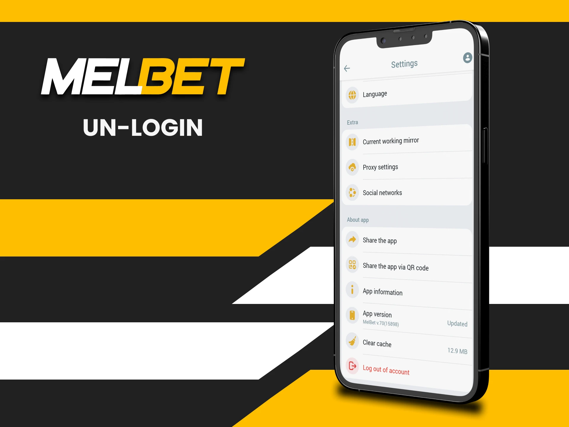 We will show you how to log out of your personal Melbet account.