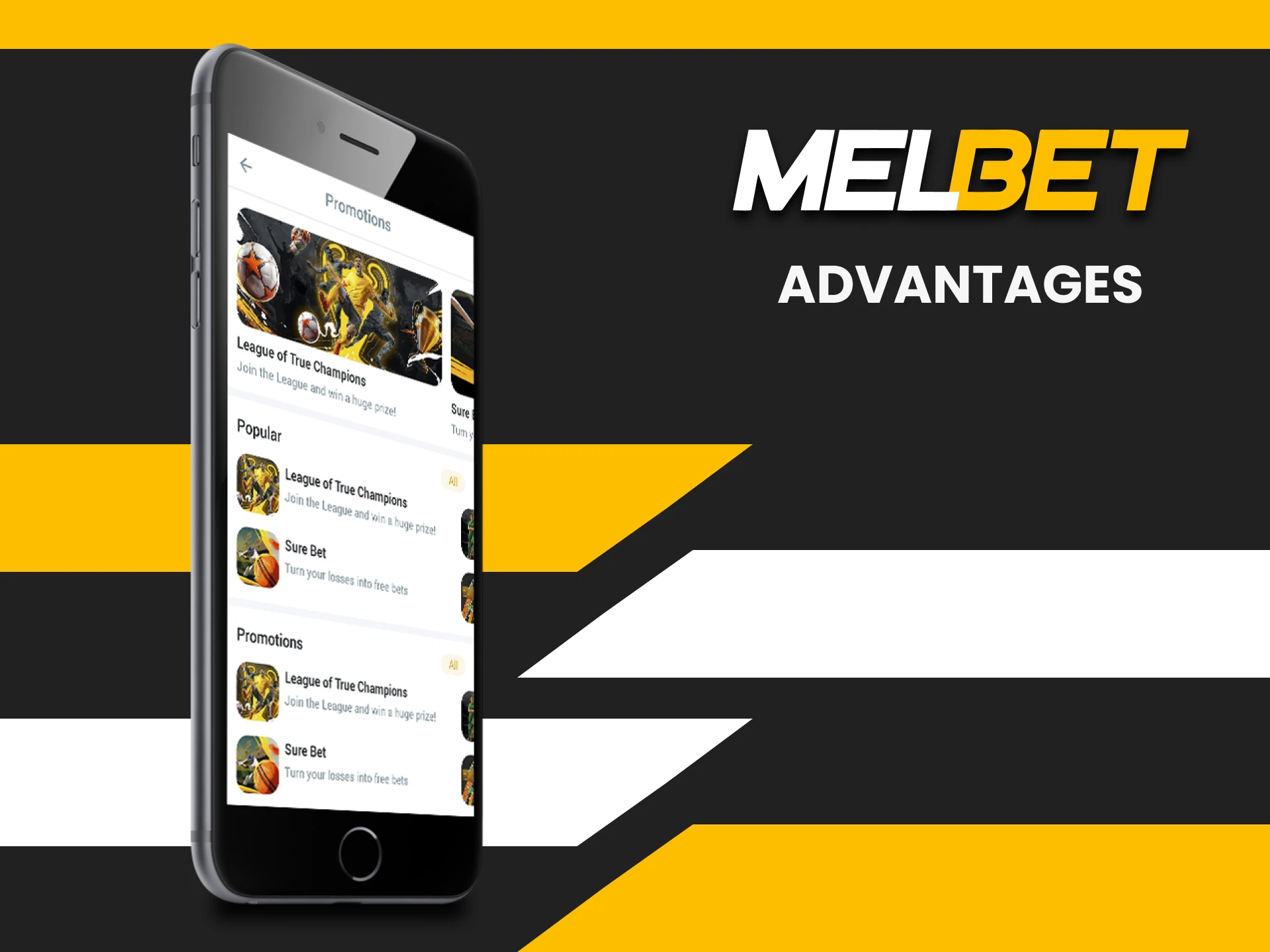 The Melbet application has many advantages.