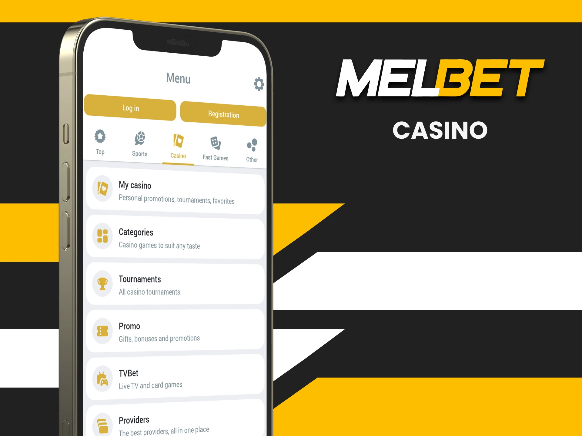 Play at the casino using the Melbet app.