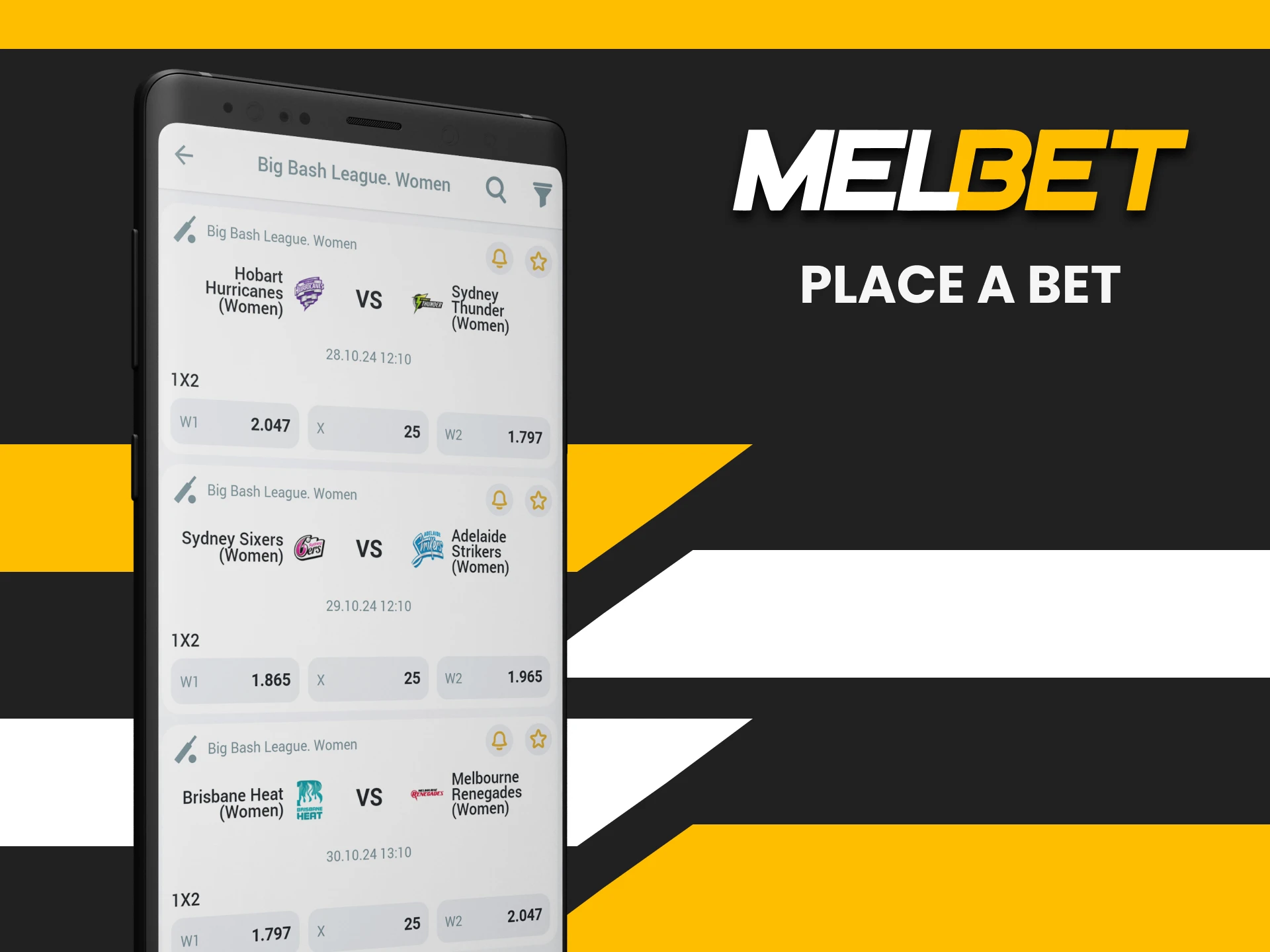 Start betting with Melbet.