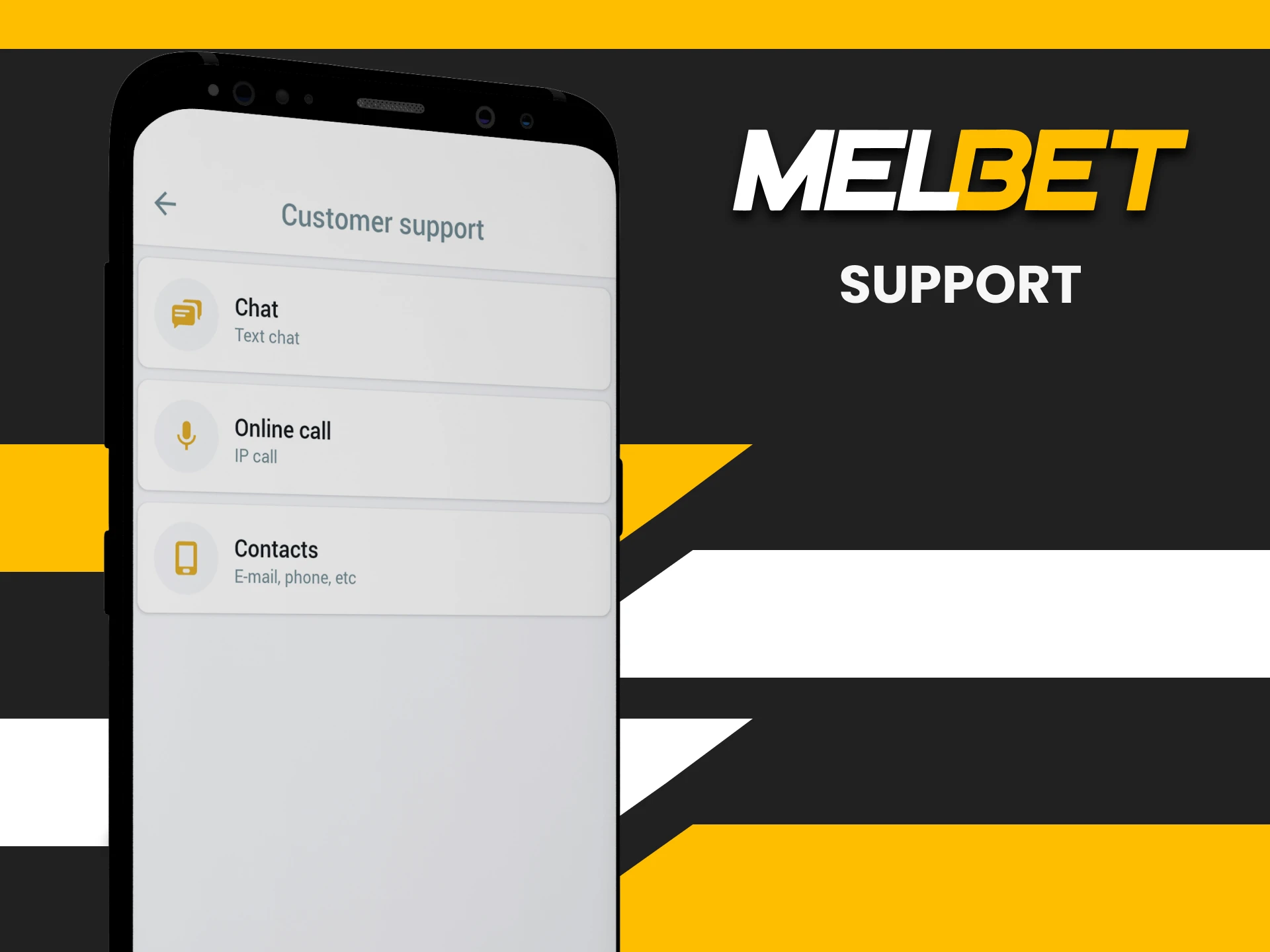 You can always contact support in the Melbet application.