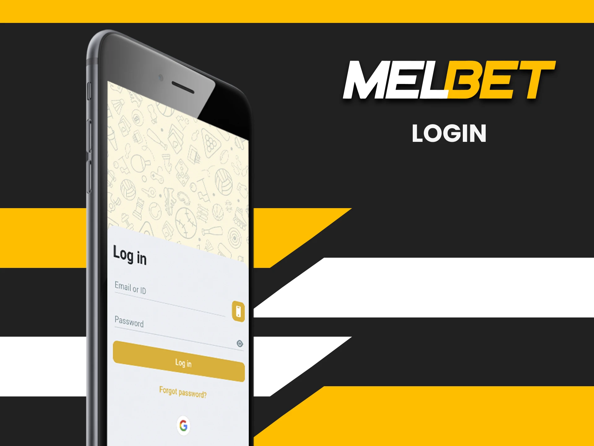 Log in to your personal account using a convenient method from Melbet.