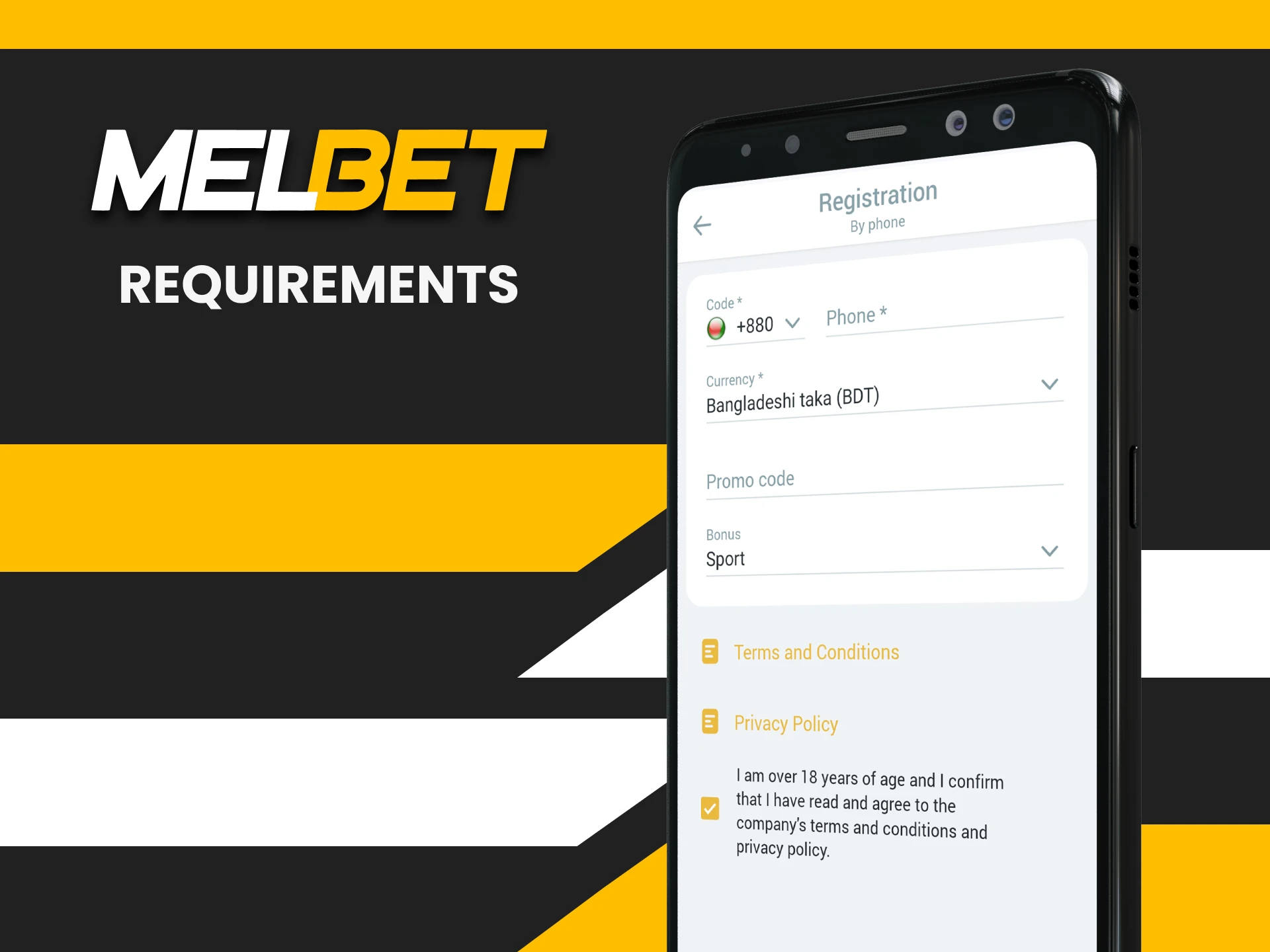 We will tell you about the requirements for registering with Melbet.