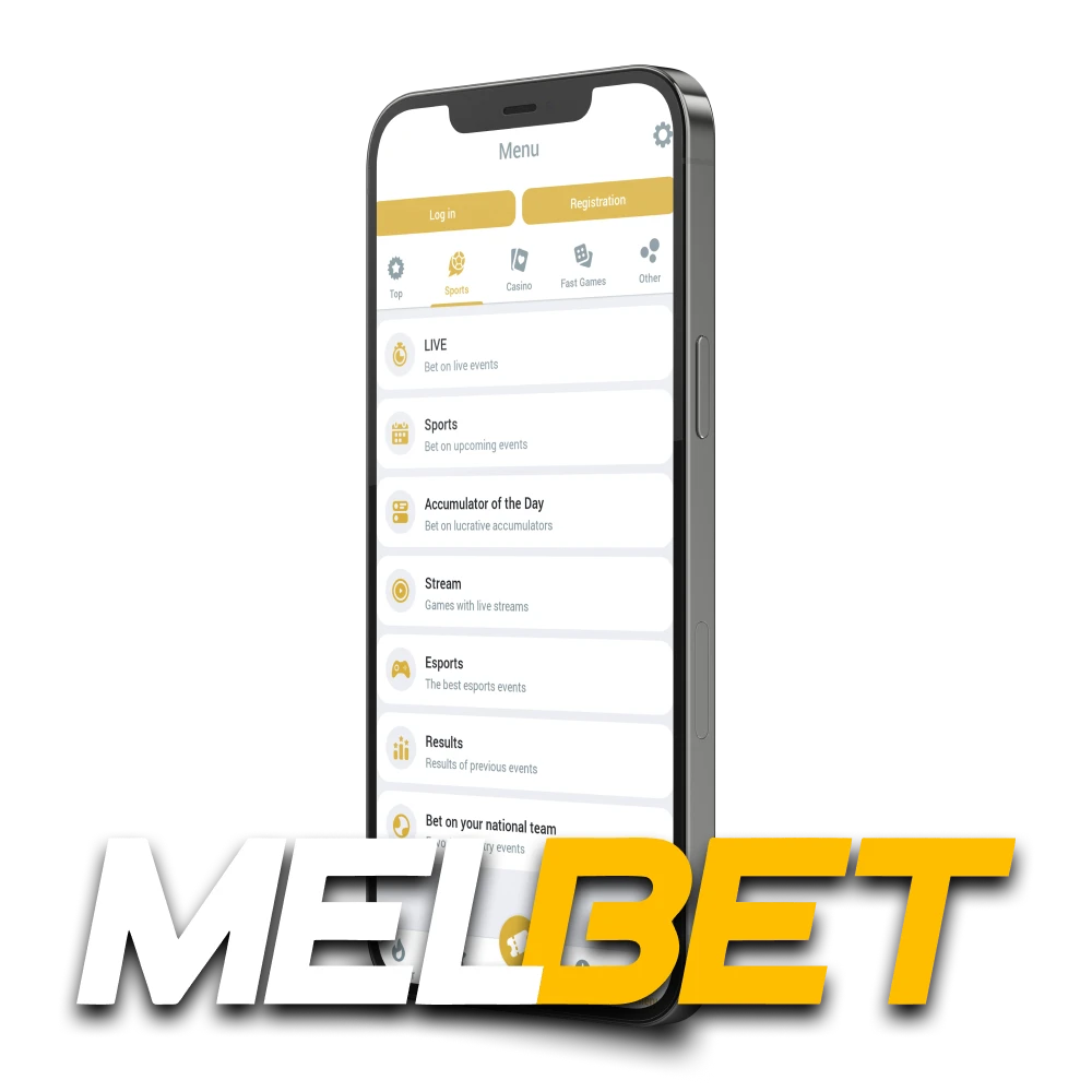 For sports betting, choose the Melbet app.