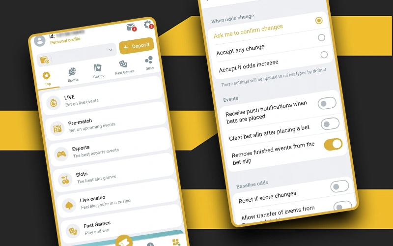 Familiarise yourself with all the features of the Melbet new version.