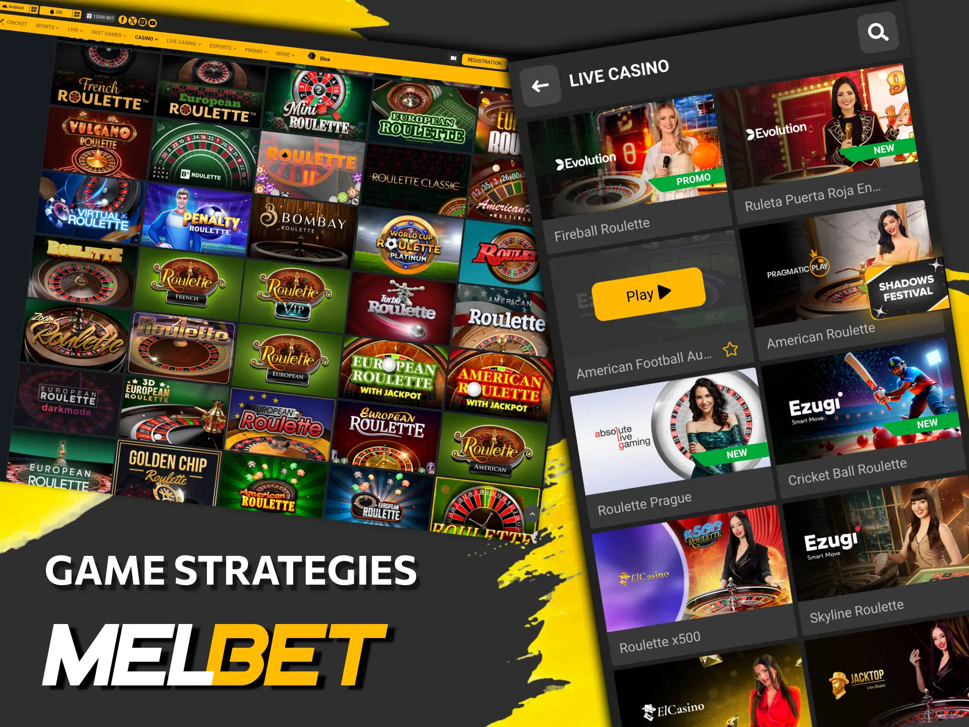 Learn Martingale and Fibonacci roulette tactics at Melbet.