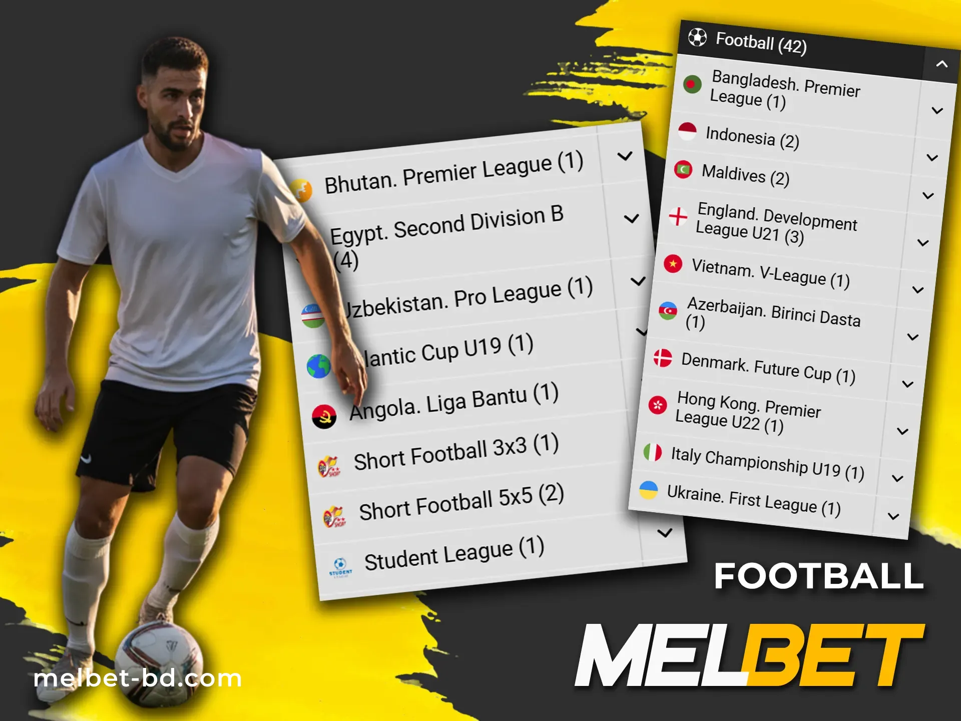Register and try to win on football bets at Melbet BD.